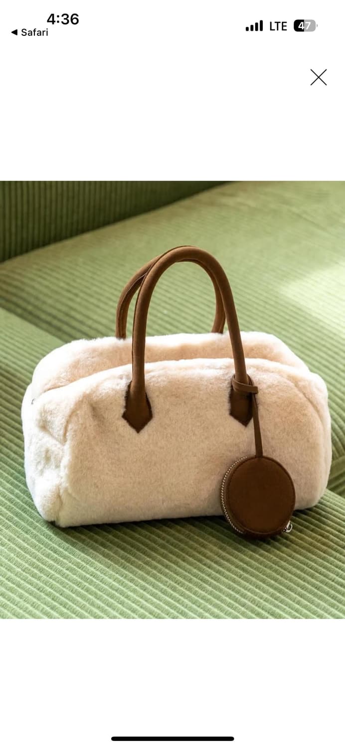 제이마크뉴욕 퍼 토트백 상품이미지1