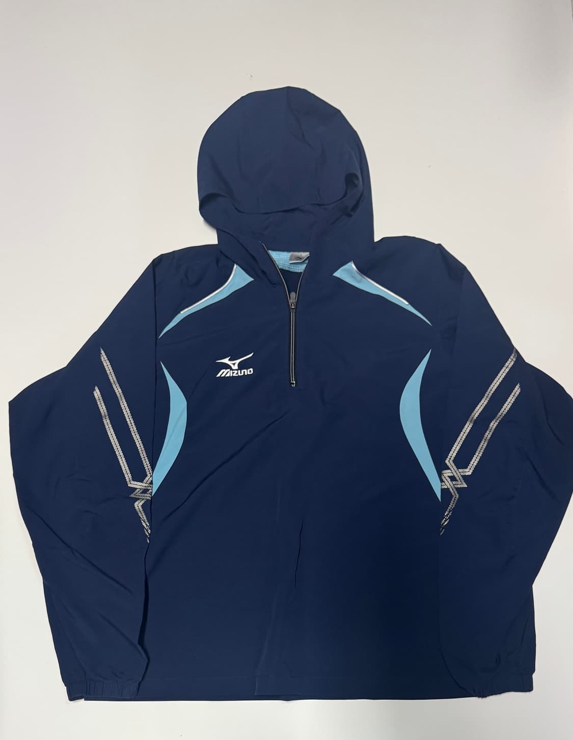 미즈노 Mizuno 윈드브레이커 풀오버 웜업 후드 아노락 XL 상품이미지1