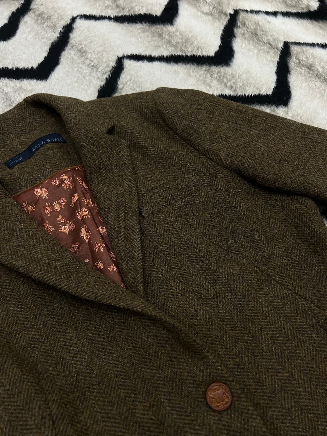 [L]ZARA Basic 헤링본 울 블레이저 상품이미지1