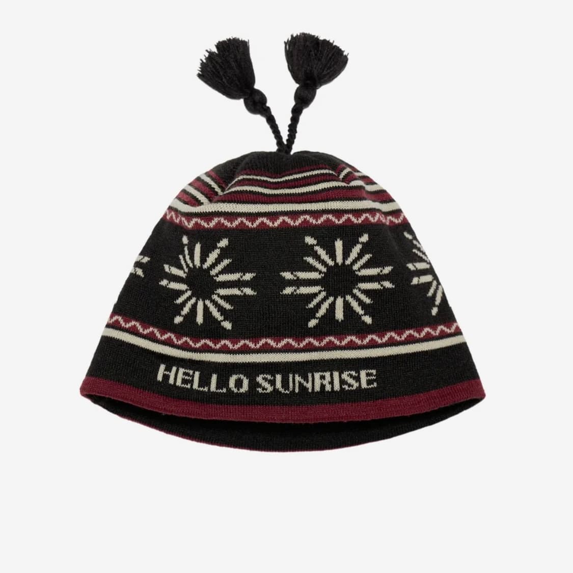 헬로 선라이즈 비니 HS Symbol Tassel beanie_Black 상품이미지1
