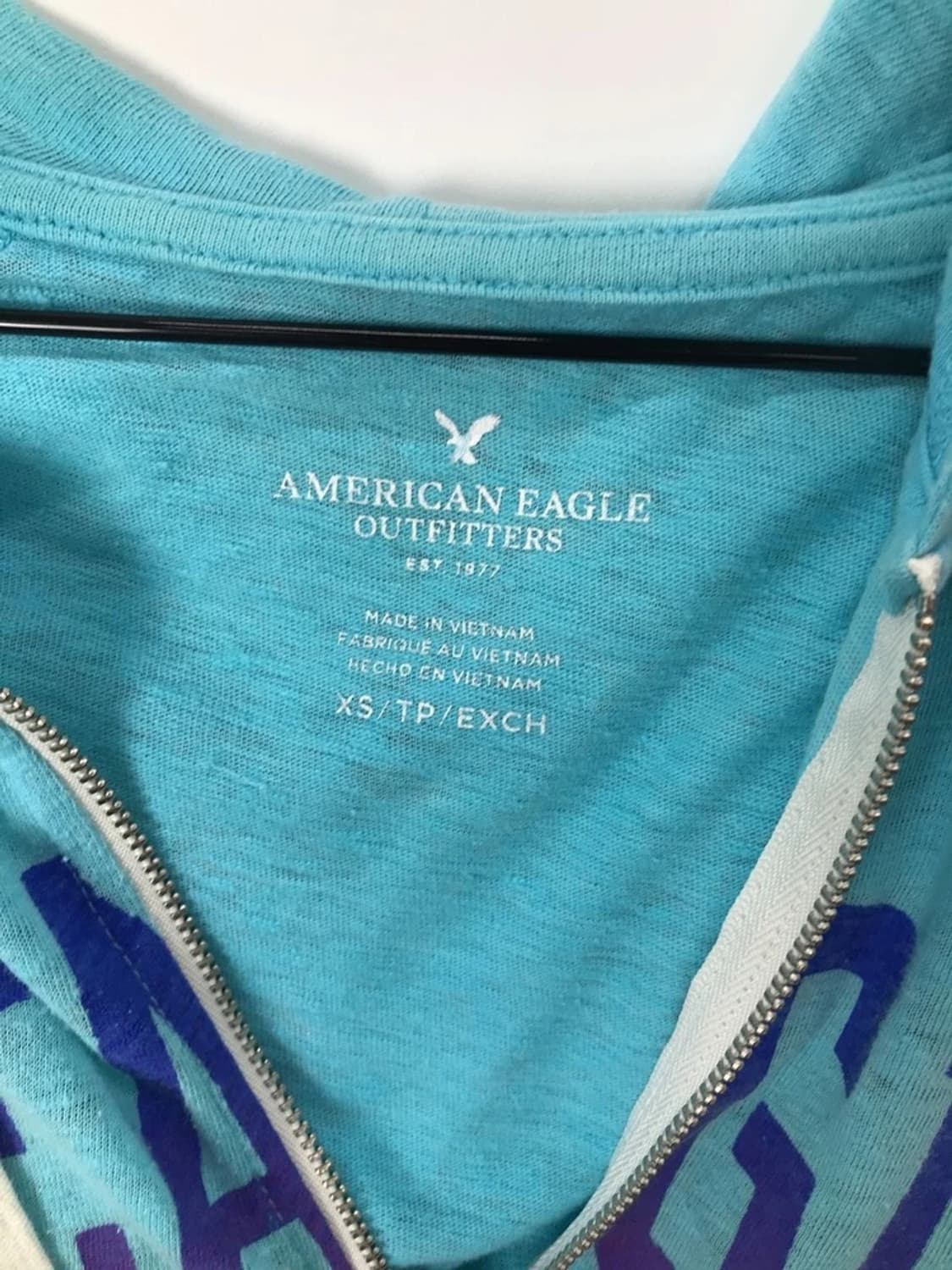 American Eagle Sky Blue Zip Hoodie 상품이미지6