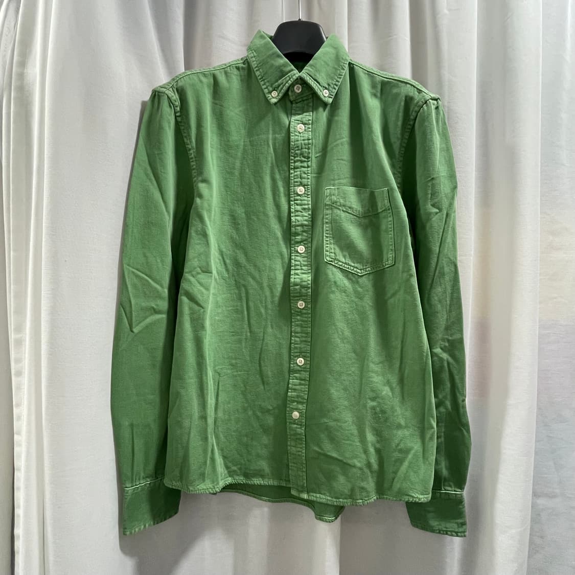 자라/ 데님 셔츠 워시드 그린/ S 상품이미지6