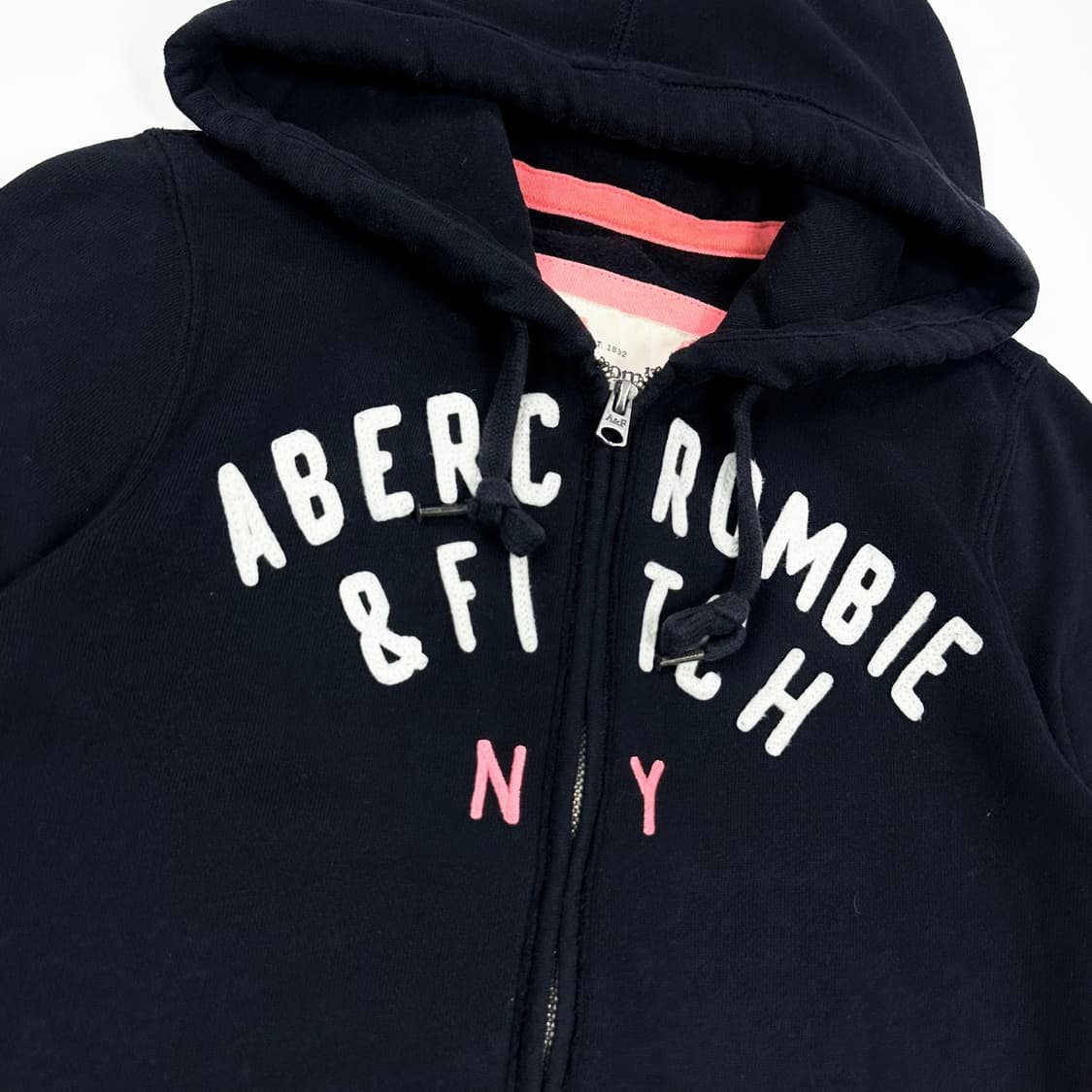 아베크롬비 오리지널 y2k 여성 슬림핏 후드집업 블랙 S 상품이미지3