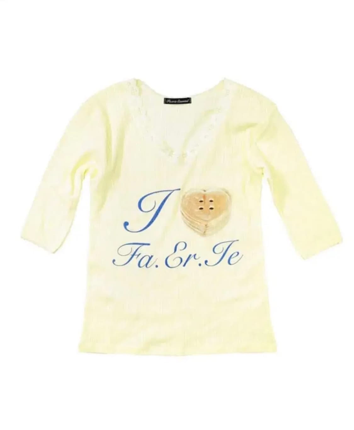 샵페어리 레이스 티 레몬 옐로우 티셔츠 상품이미지2