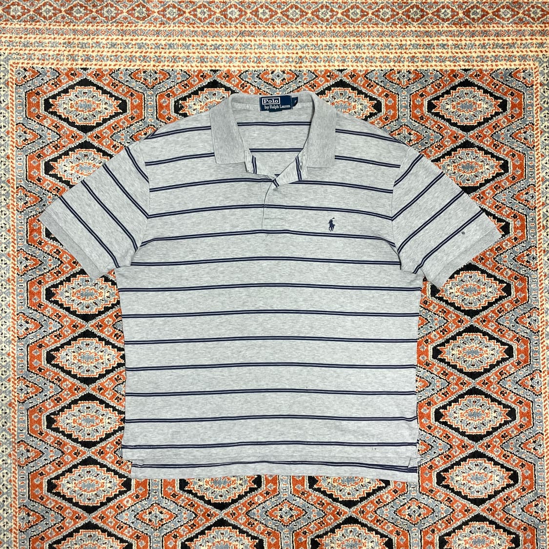 폴로랄프로렌 그레이 스트라이프 카라티셔츠 남성S 상품이미지1