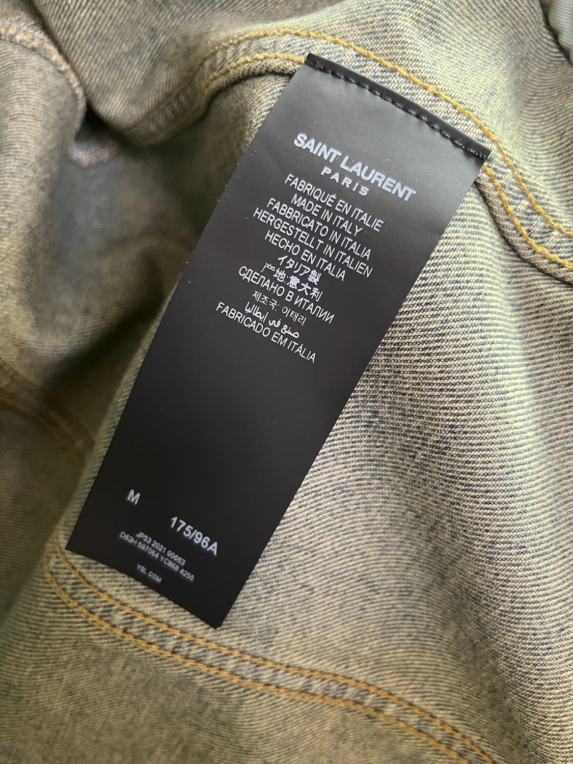 생로랑 퍼머넌트 데님 청자켓 m 상품이미지6