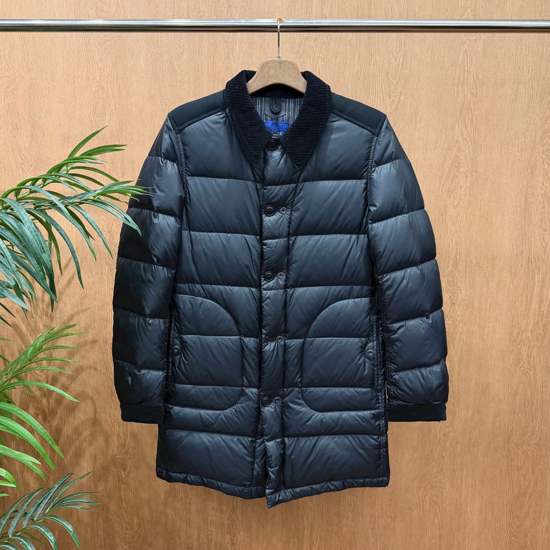 꼼데가르송 준야 와타나베 맨 듀베티카 구스 다운 패딩 코듀로이 카라 블랙 상품이미지1