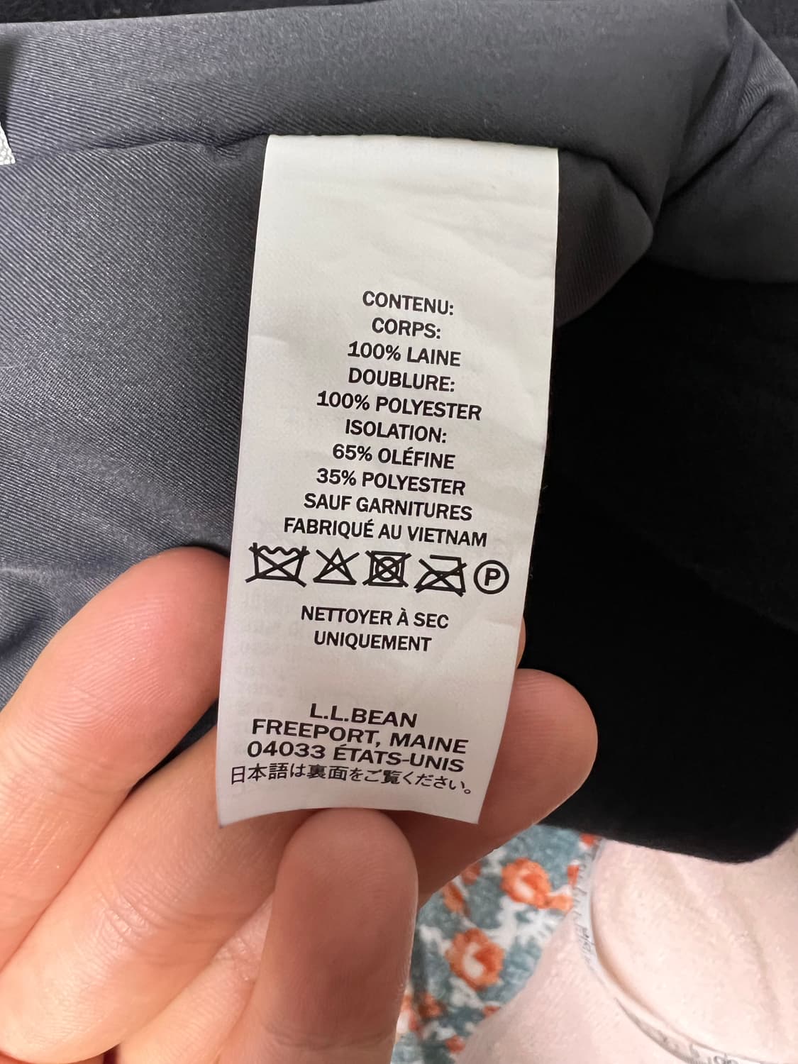 LL Bean Bellandi italy black Peacoat XL 상품이미지9