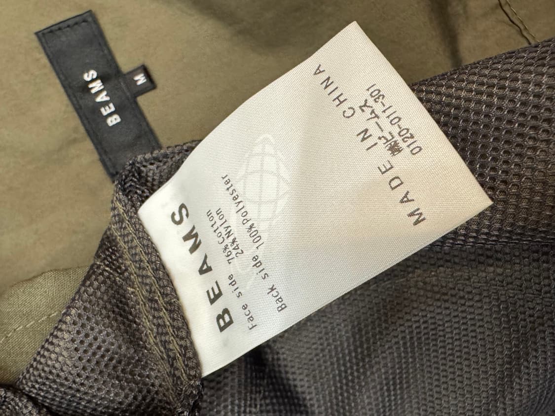 [M][100] 빔즈 B/D 퀼팅 블루종 카키  상품이미지9