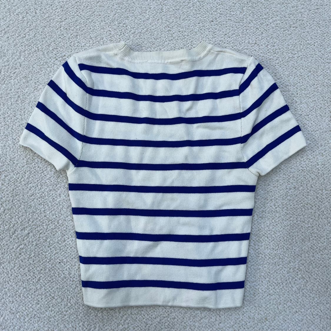 S 자라 여성 스트라이프 반팔 니트 0305M 상품이미지4