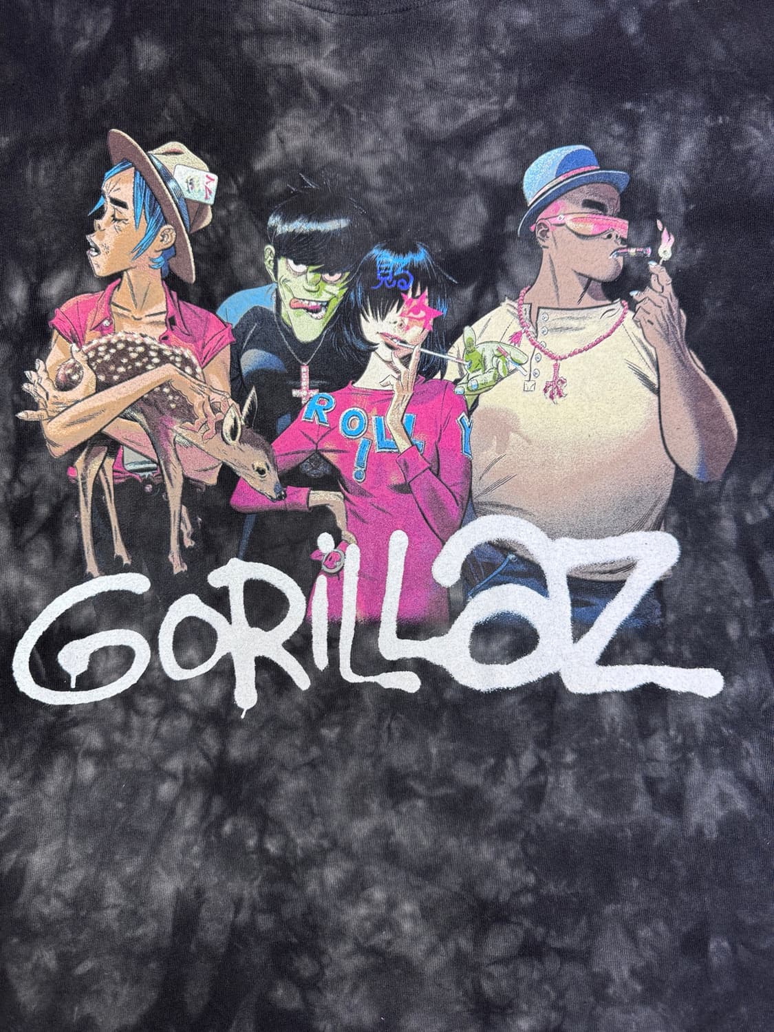 빈티지 고릴라즈 GORILLAZ 타이다이 밴드티 XL 상품이미지2