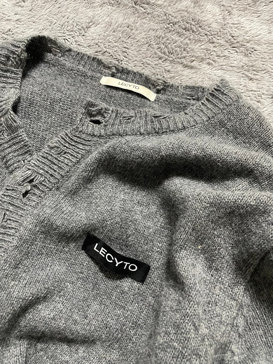 레씨토 디스트로이드 가디건 차콜 상품이미지2