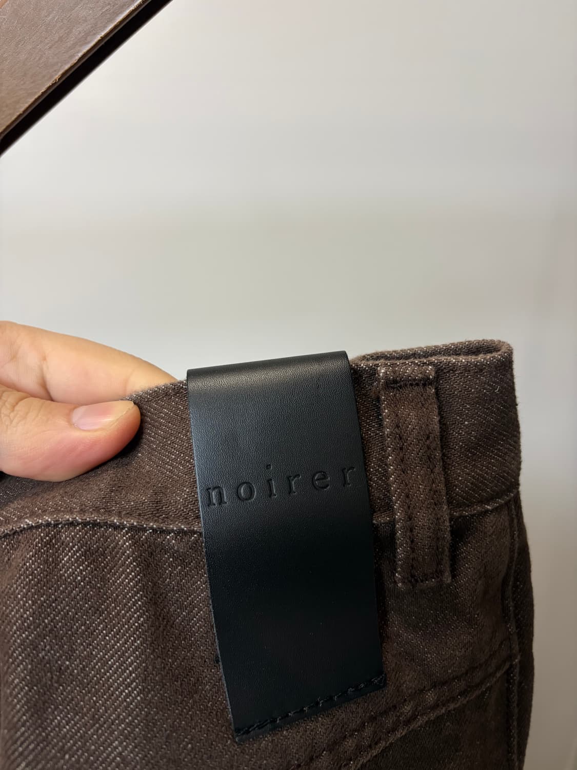 (48) Noirer 노이어 브라운 턱 코튼 팬츠 상품이미지4