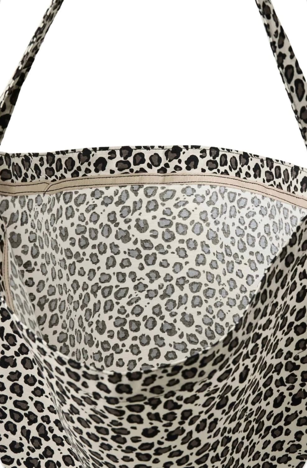 이미스 레오파드 코듀로이 에코백 (화이트) 상품이미지2