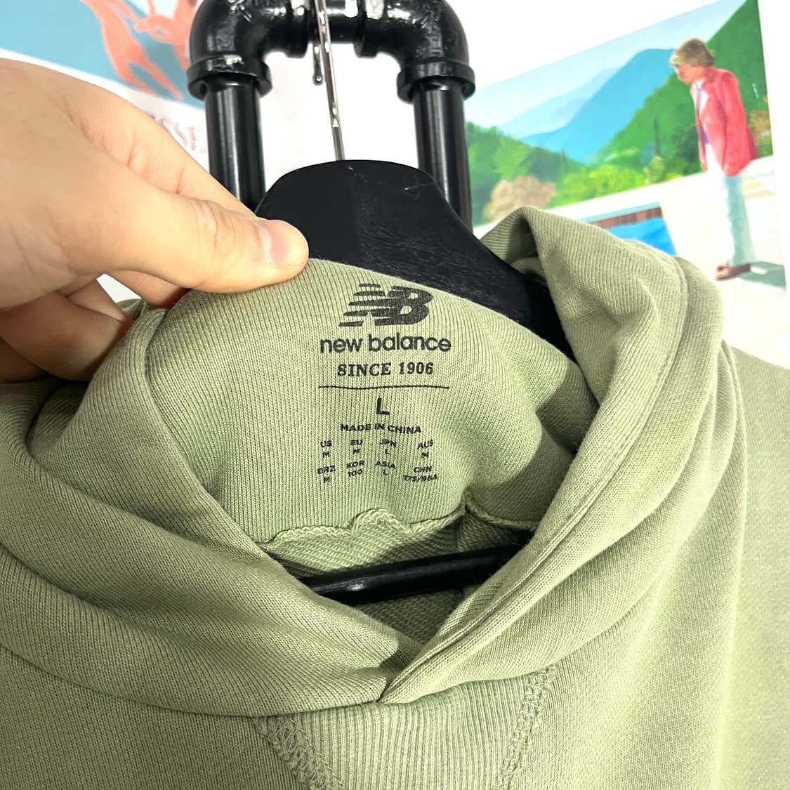 뉴발란스 자수로고 후드티 상품이미지5