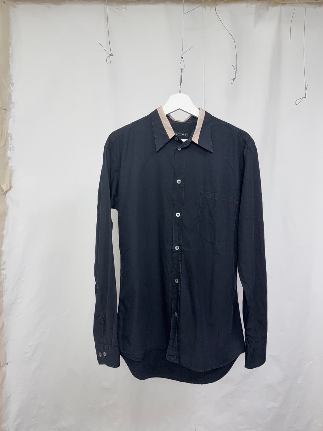 Helmut lang 1996 cotnrast collar shirt 상품이미지2