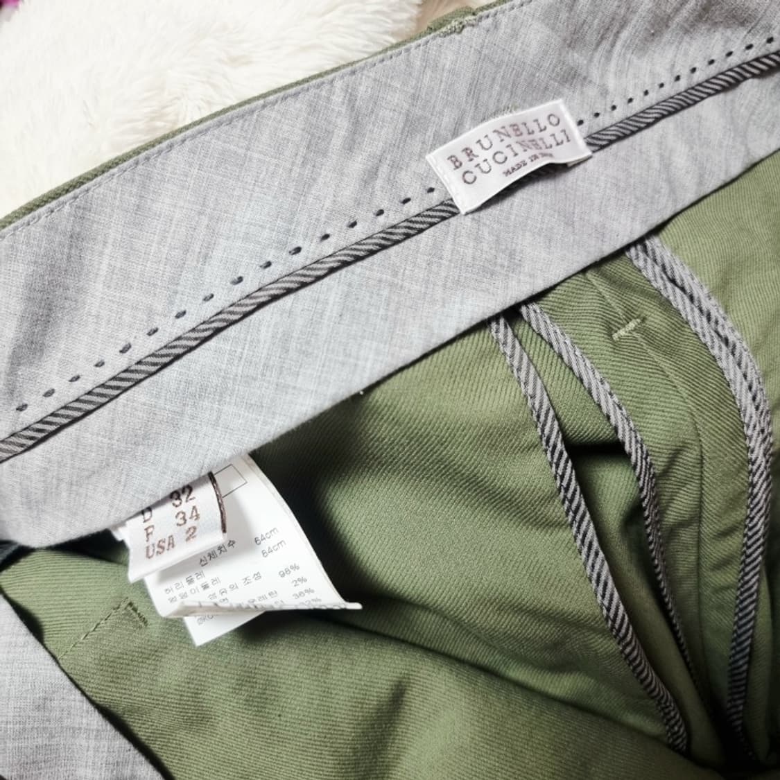 브루넬로 쿠치넬리 모닐리 롤업팬츠 바지 (66-66반정도) 24년도제품 상품이미지8