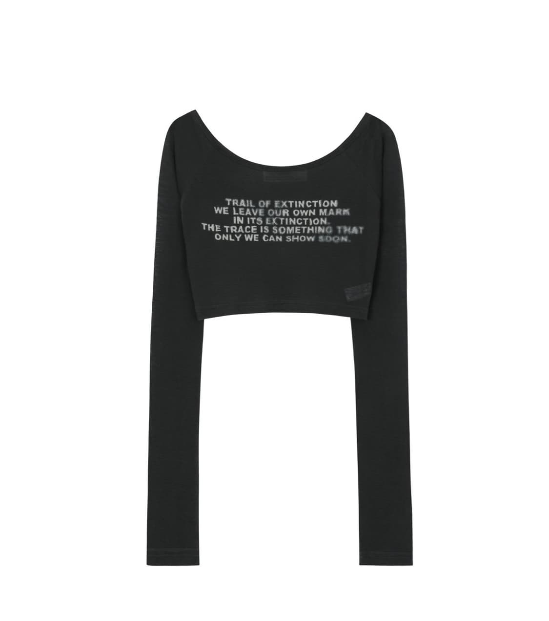 보헤미안서울 프린티드 롱슬리브 차콜 크롭 상품이미지1