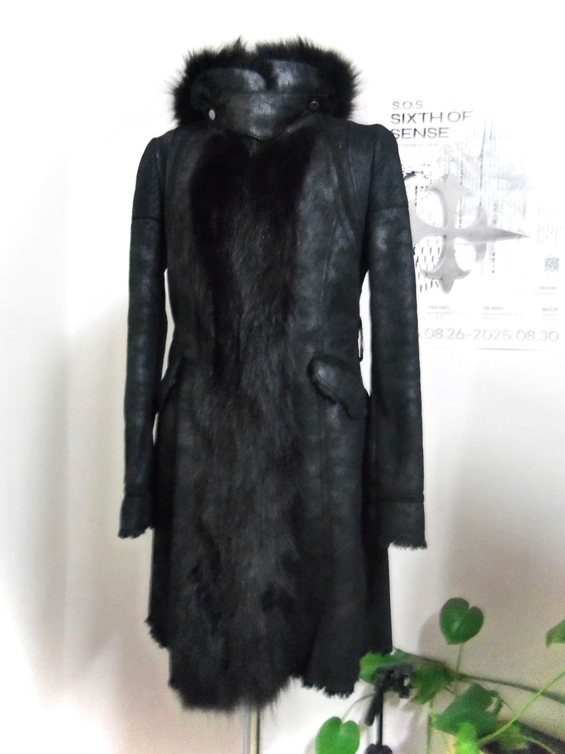 Vintage natural leather fur jacket 상품이미지1