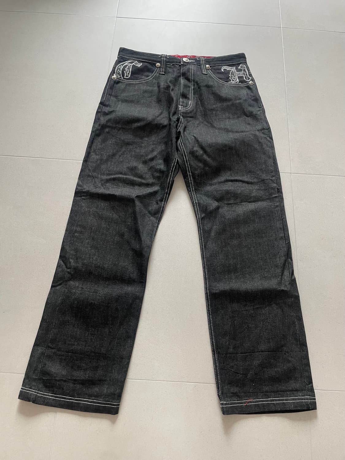 스펠아웃 스트레이트 데님 상품이미지4