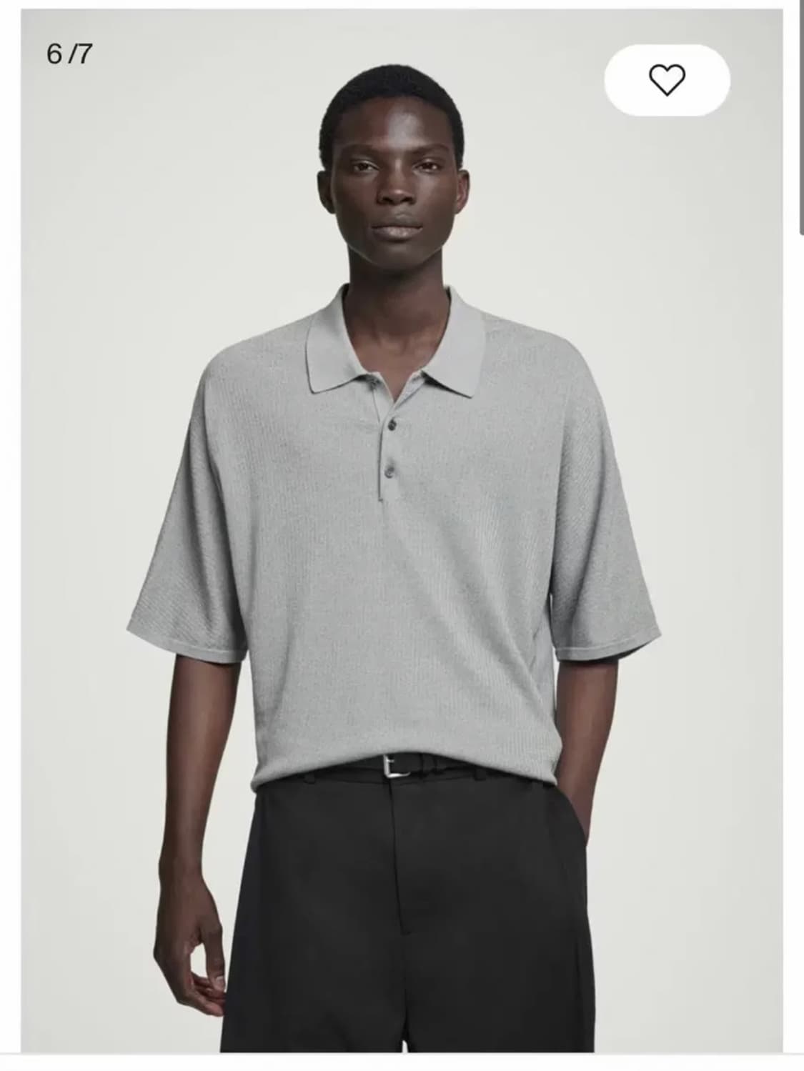 [S] 코스 COS 오버사이즈 리브드 니트 폴로 셔츠  상품이미지1