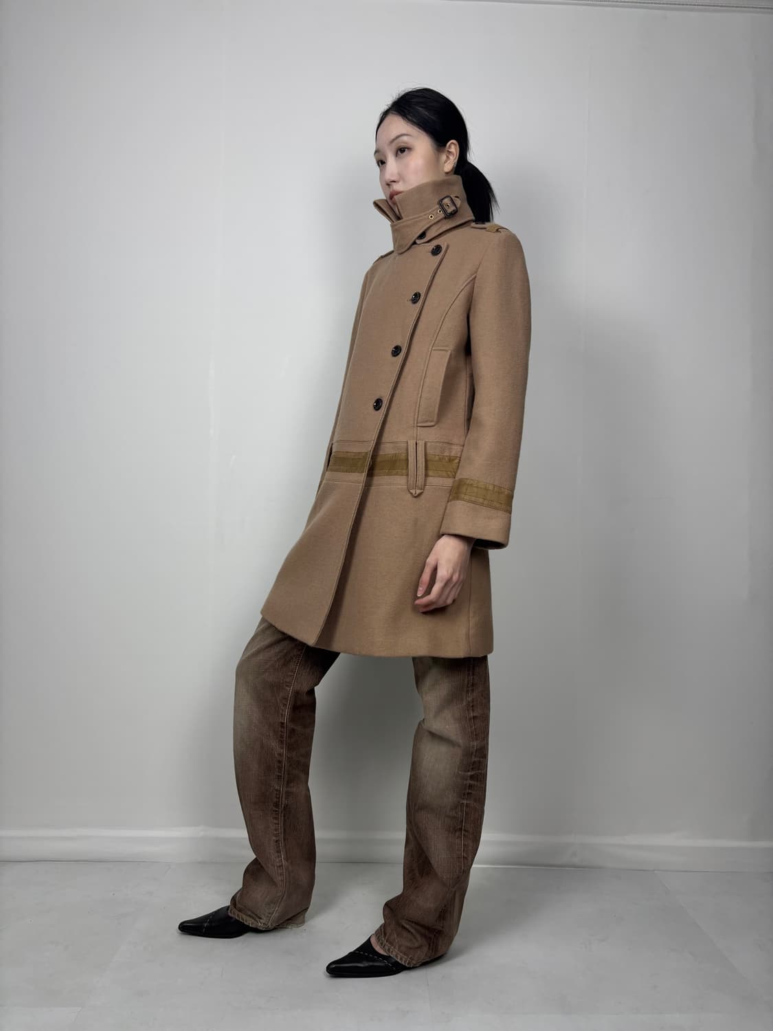 CONTRAST TRIM PEACOAT 상품이미지4