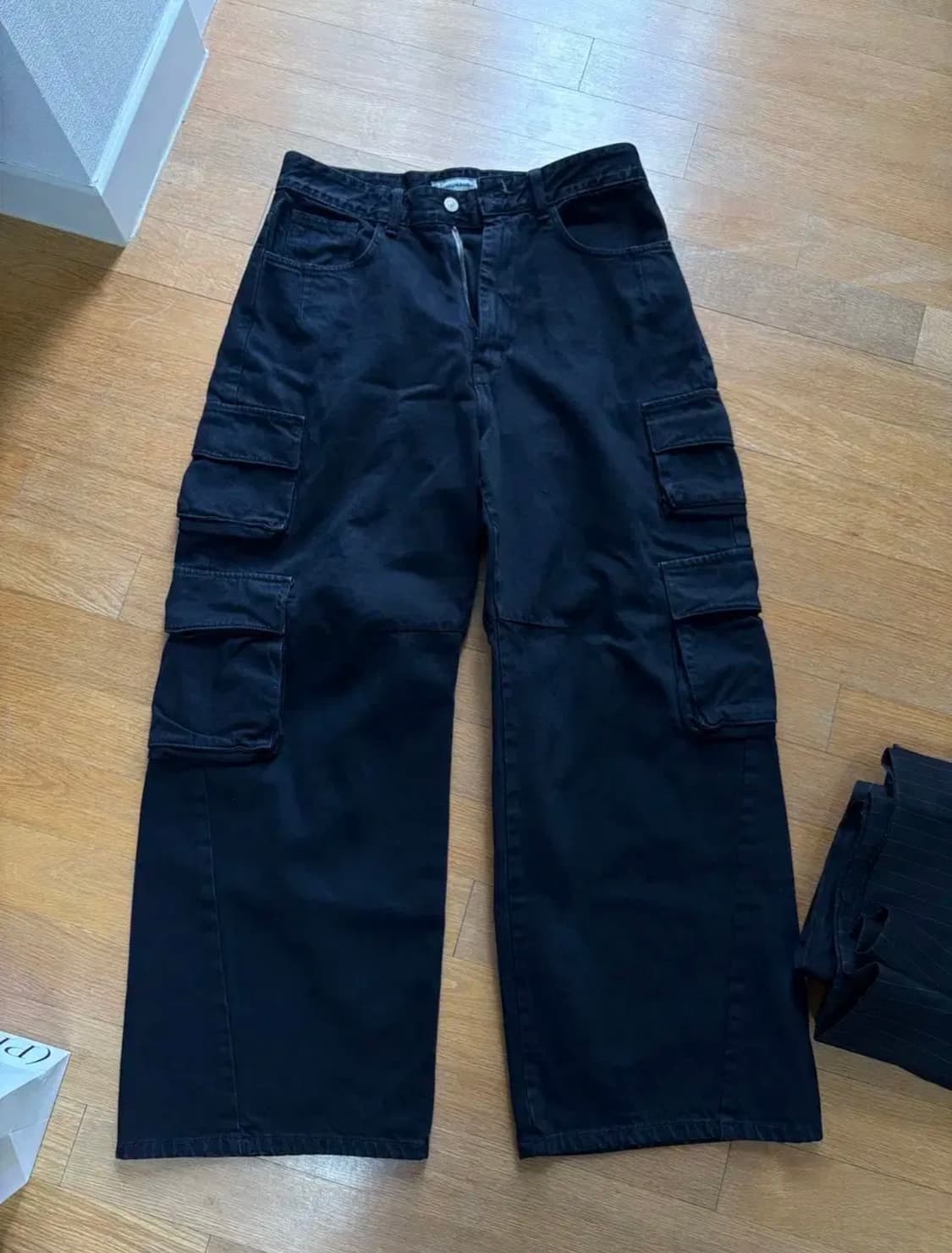 999휴머니티 카고 데님 팬츠 다이드 차콜 M 상품이미지1