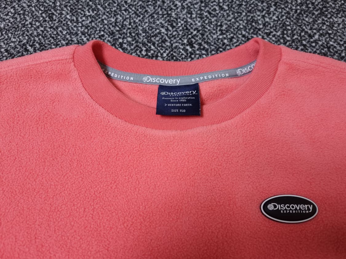 [무료배송][150]디스커버리 키즈 후리스 기모 맨투맨 긴팔티 상품이미지5