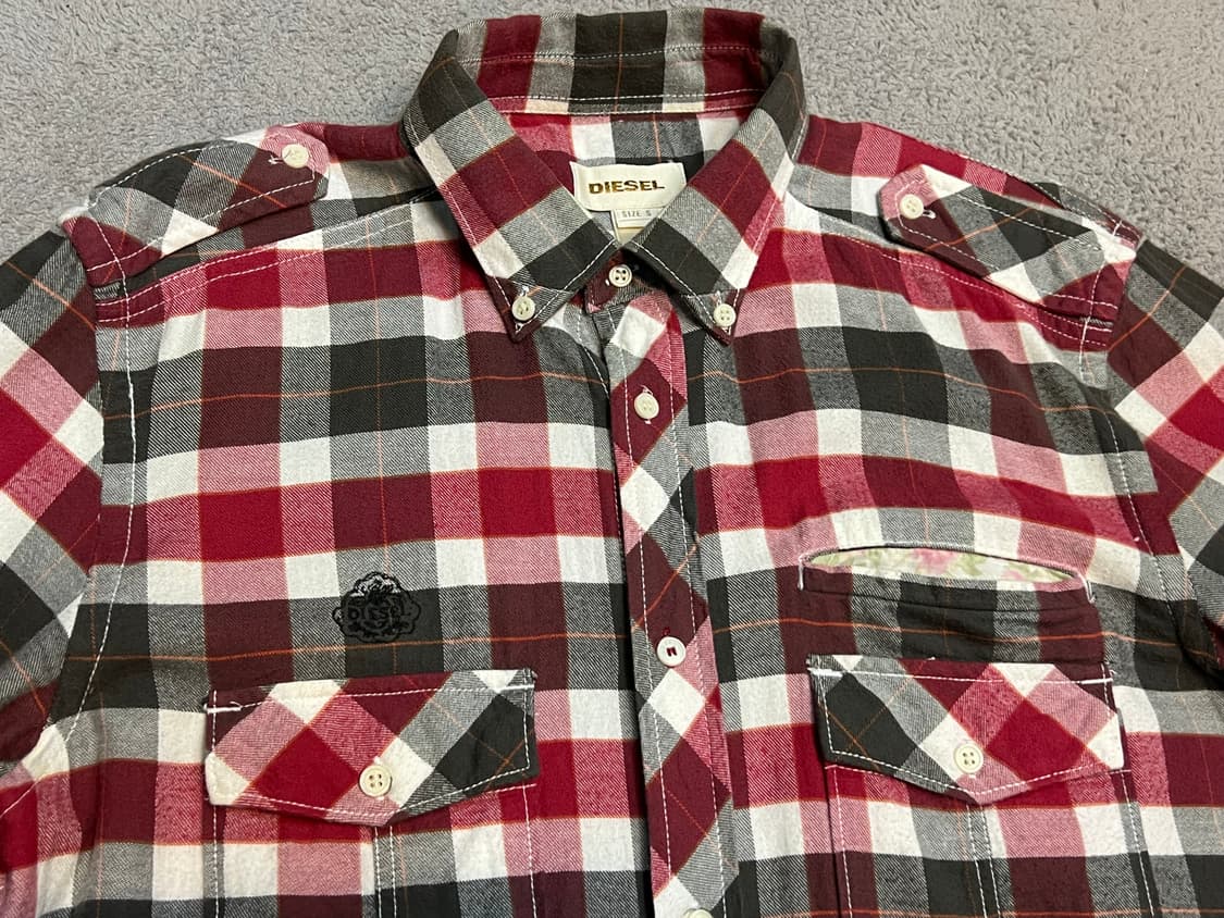 100 Diesel 디젤 플란넬 체크셔츠  상품이미지1