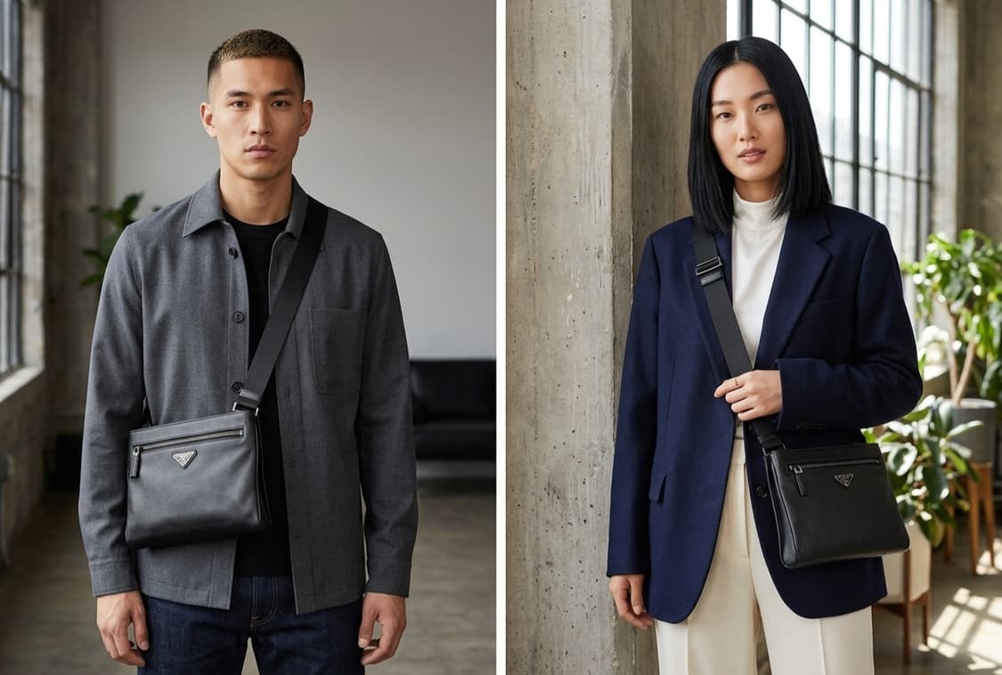 정품 프라다 벨트착용가능 남자 크로스백 메신저백 벨트백 상품이미지8