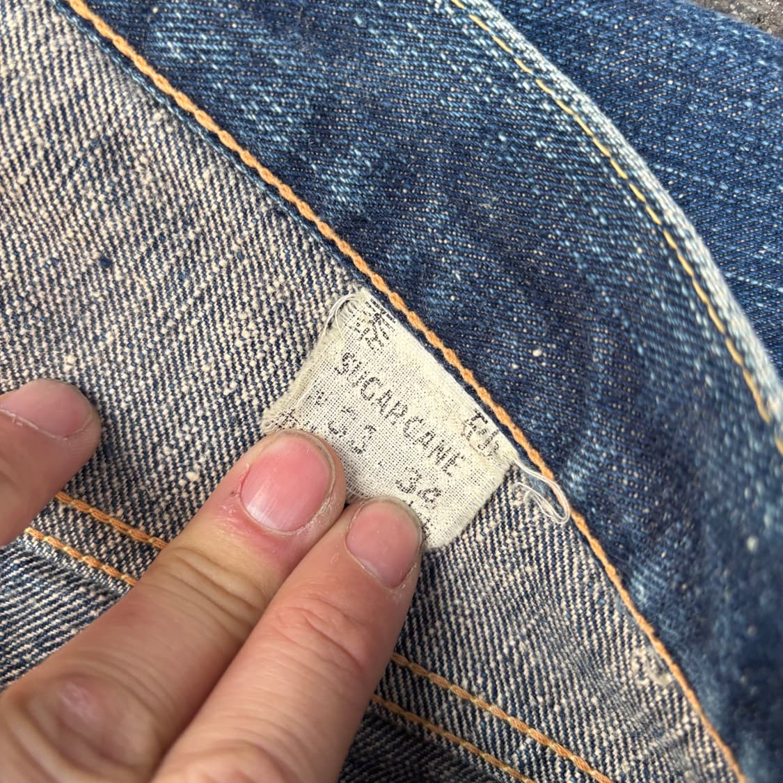 일본 슈가케인 셀비지 데님 팬츠 상품이미지10