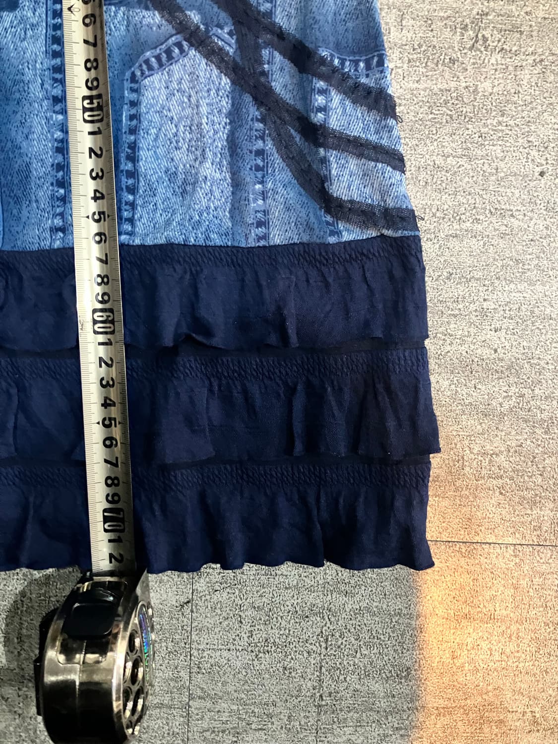 일본빈티지 Jechichi 핀터깔 하구미모리걸 프린팅플라워 러플티셔츠 상품이미지3