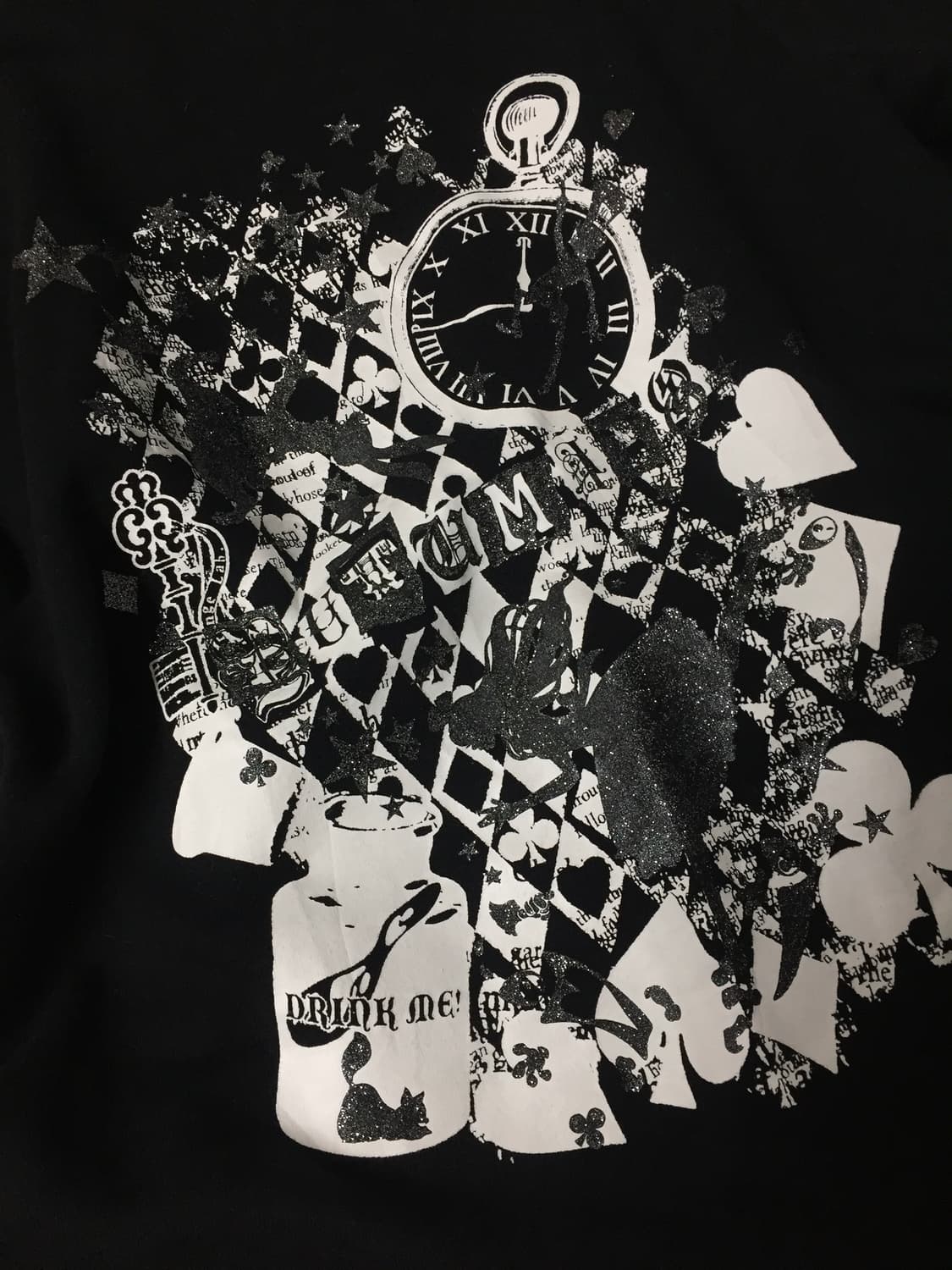 블랙 체크 배색 그래픽 단추 가디건 상품이미지3