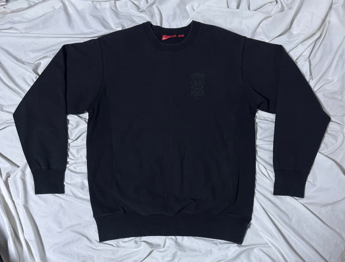 00s 슈프림 스컬 로고 리버스위브 스웨트셔츠 올드 슈프림 상품이미지1