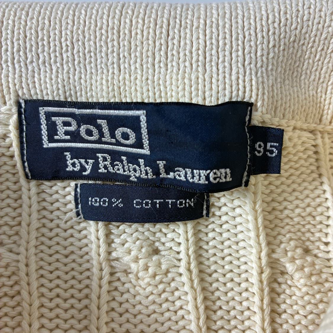 Polo  폴로 랄프로렌 자수 코튼 꽈배기 카라 니트   상품이미지5