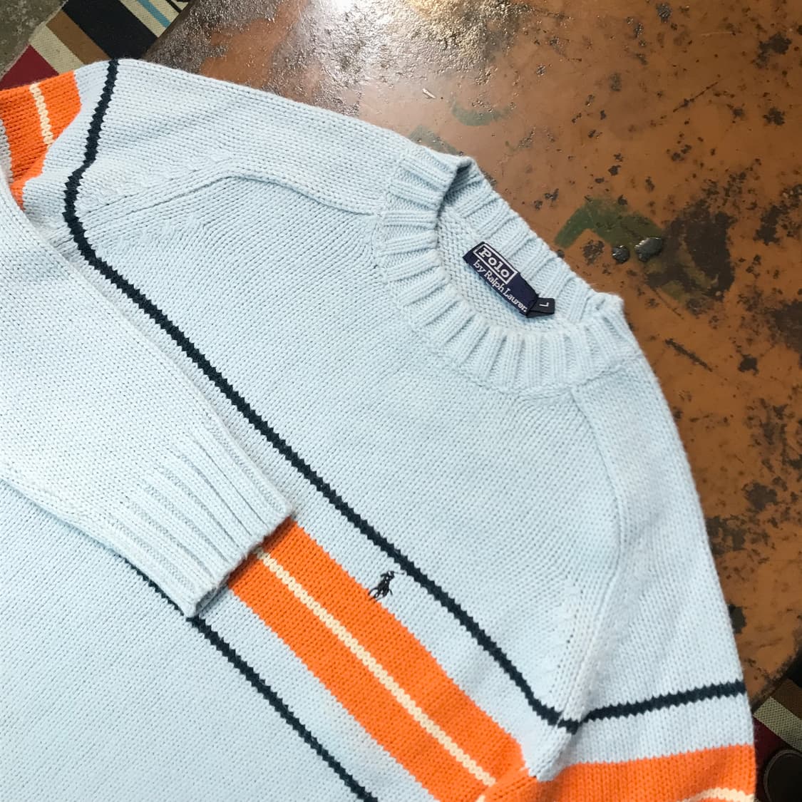 폴로랄프로렌 라이트 블루 컬러링 니트 남성 105  상품이미지3