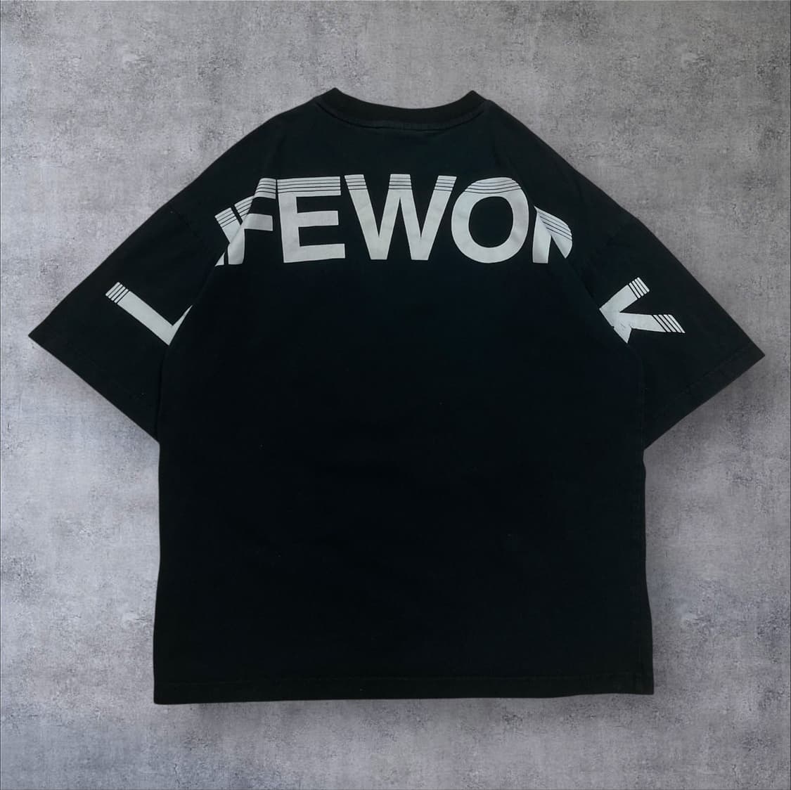 라이프워크 스펠아웃 빅로고 블랙 반팔티 상품이미지1