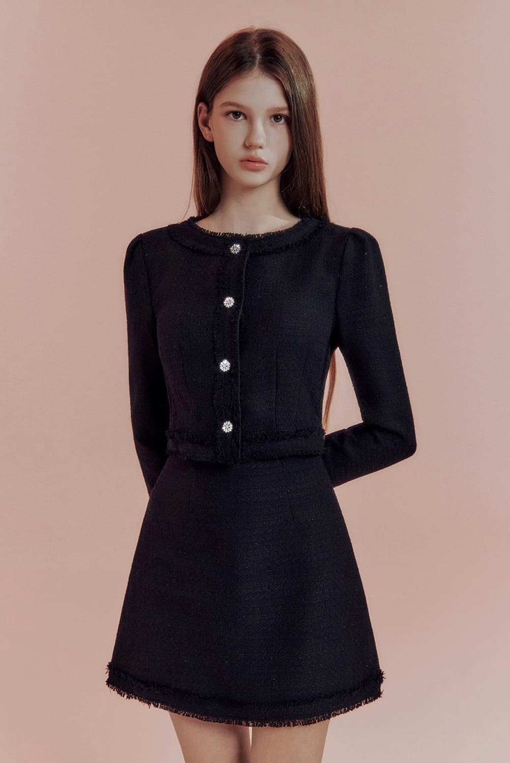 이바나헬싱키 튤리 트위드 자켓 스커트 셋업 상품이미지1