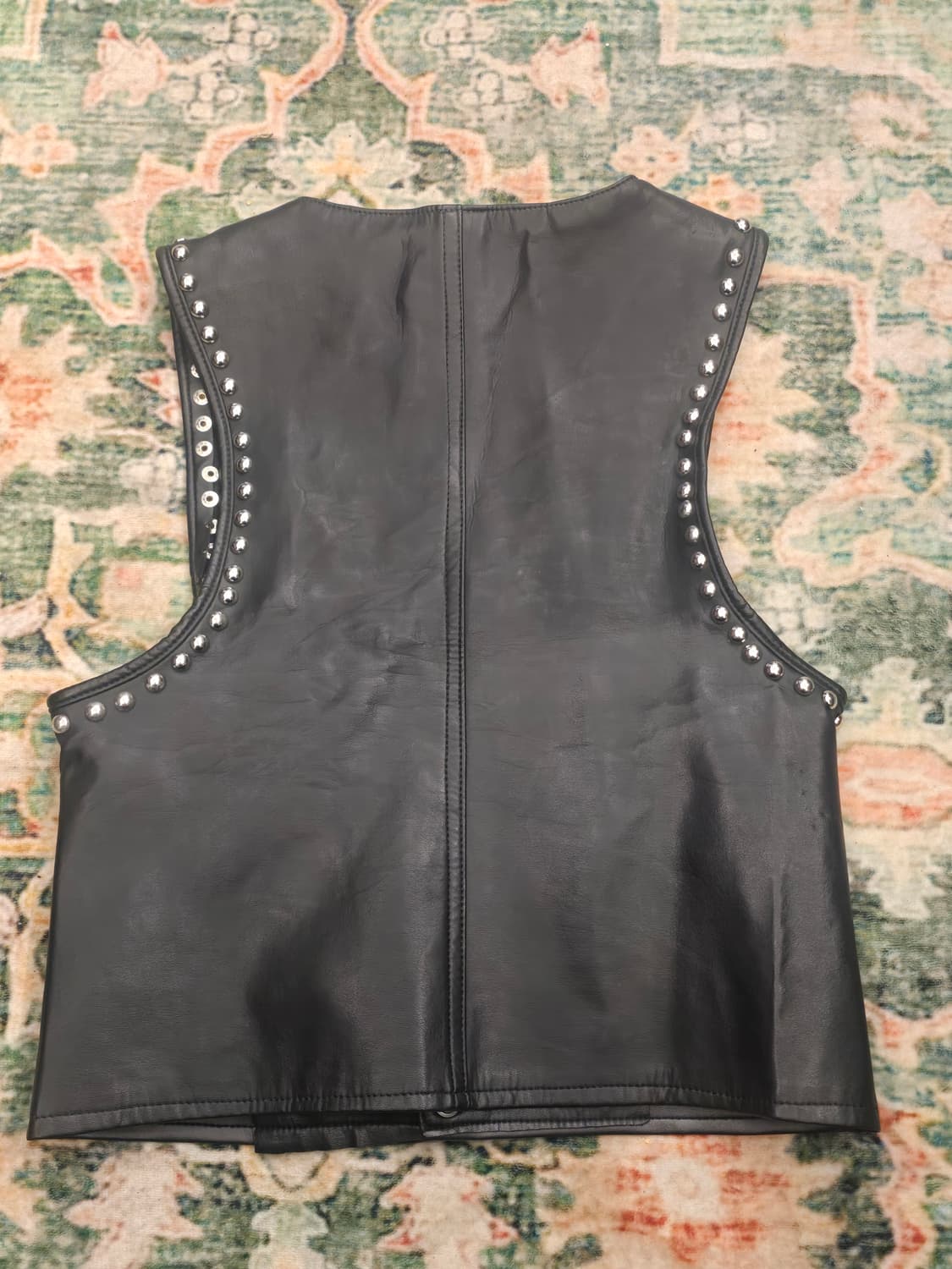 일본 빈티지 펑키 가죽체인조끼 상품이미지2