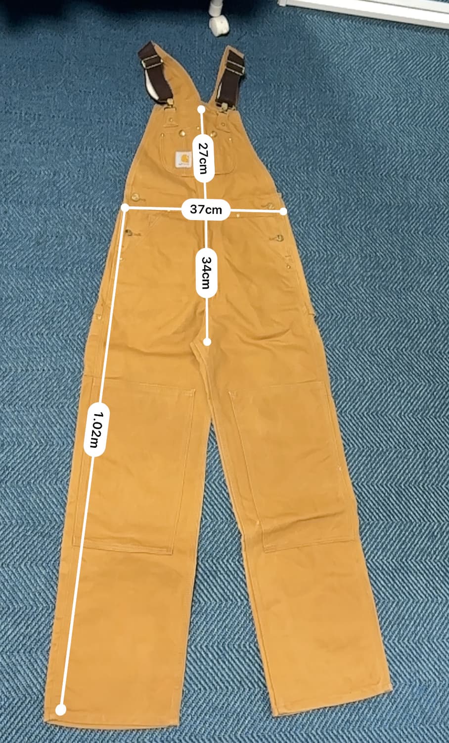 칼하트wip R01 BRN 오버롤 28x32 상품이미지10