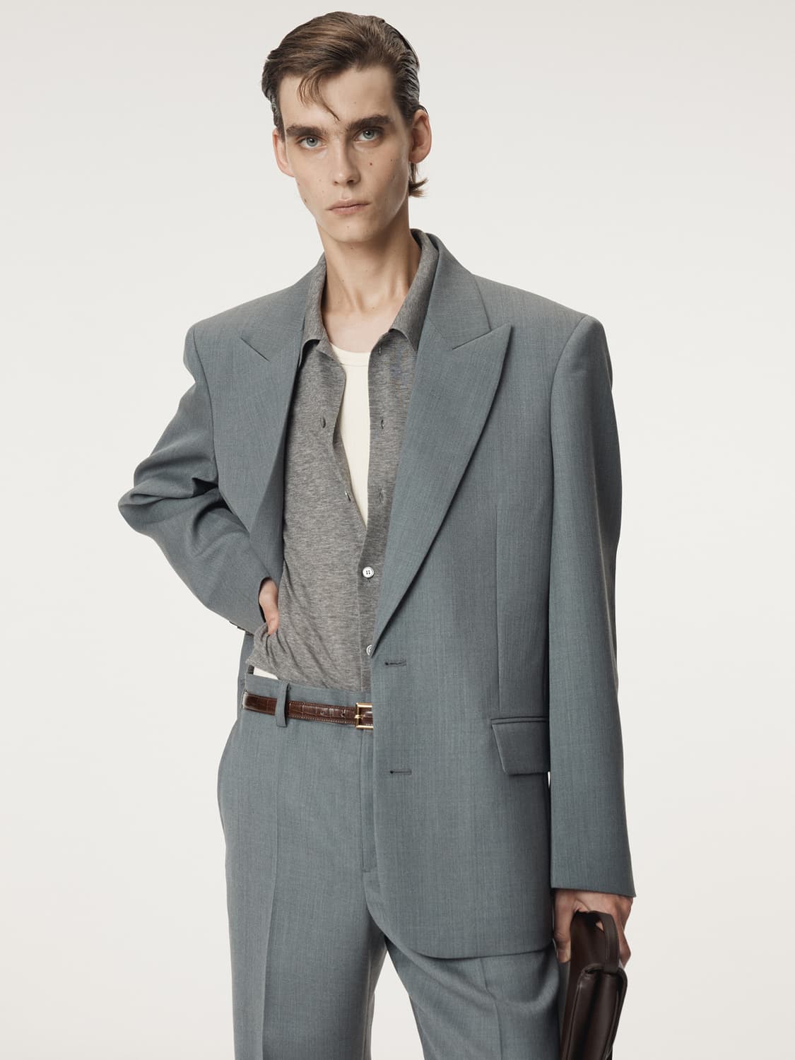 ## 렉토 25FW RC 시드니쳐 싱글 자켓 다크 그레이 상품이미지1