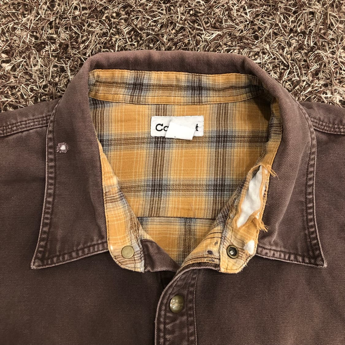 칼하트 캔버스 플란넬 라이너 워크 셔츠 자켓 상품이미지4