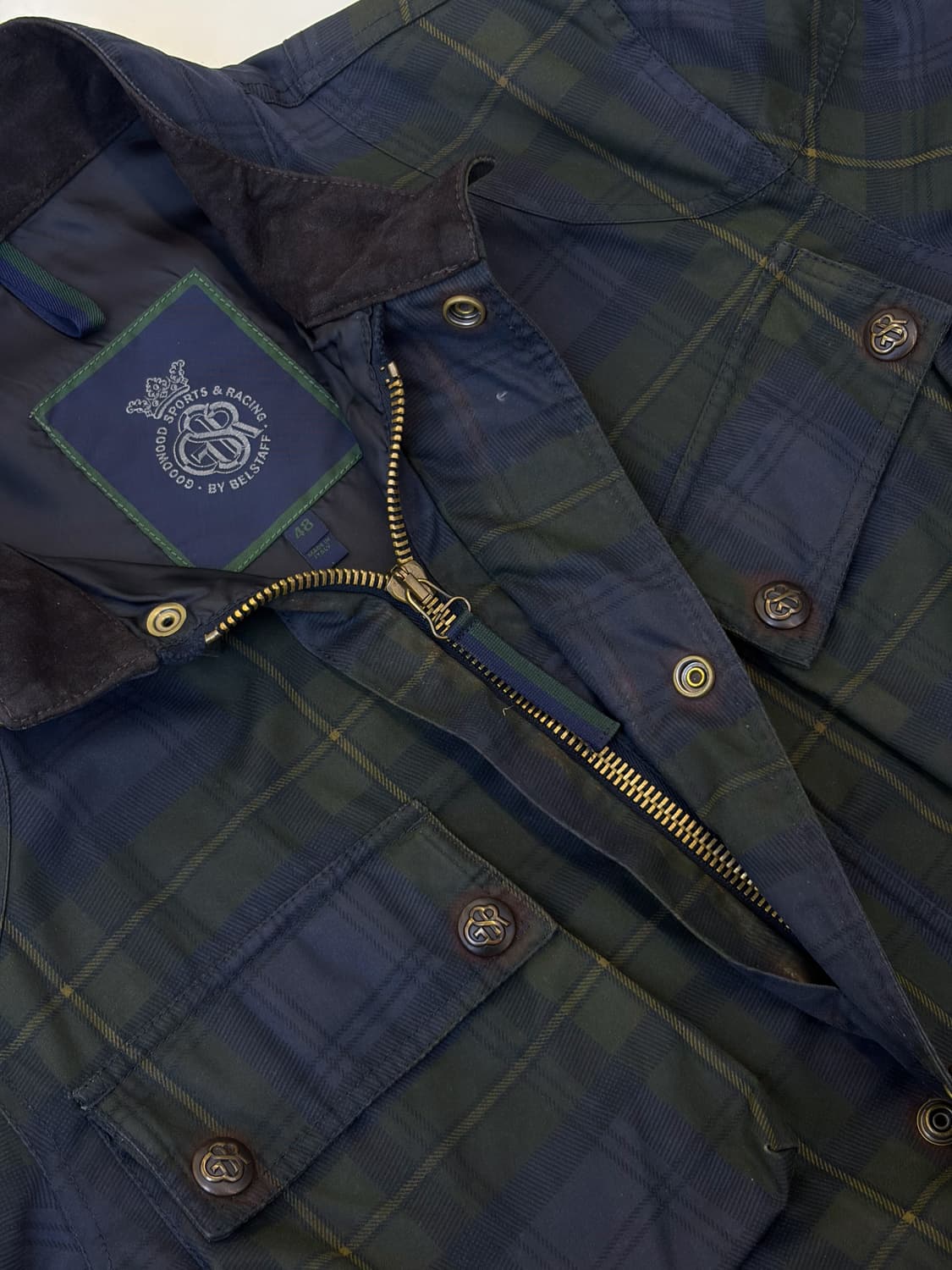 GSR 바이 벨스타프 블랙와치 왁스드 모터 자켓 상품이미지4