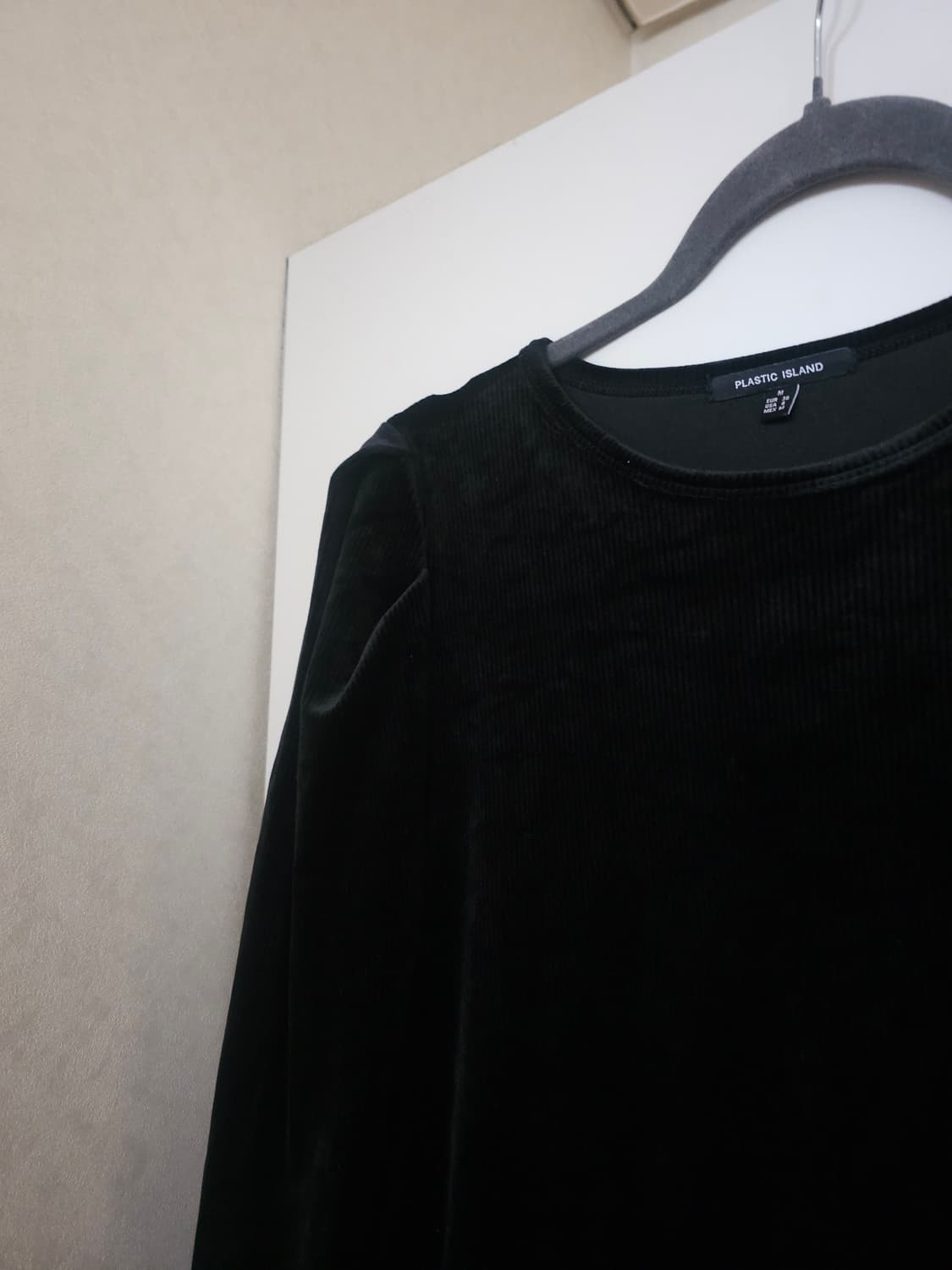 플라스틱아일랜드 블랙 벨벳 롱원피스 상품이미지2