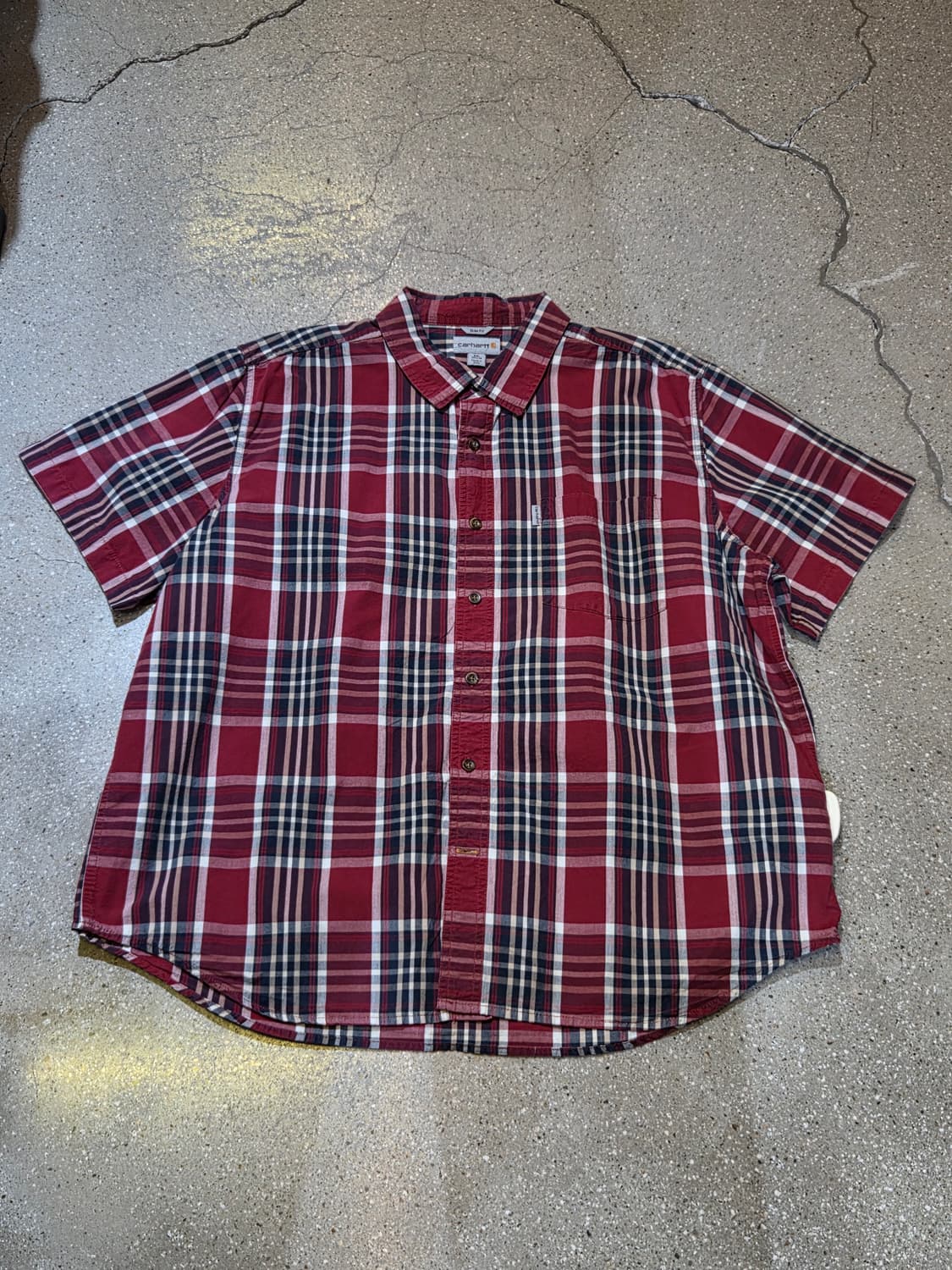 칼하트 레드 체크반팔셔츠 상품이미지2