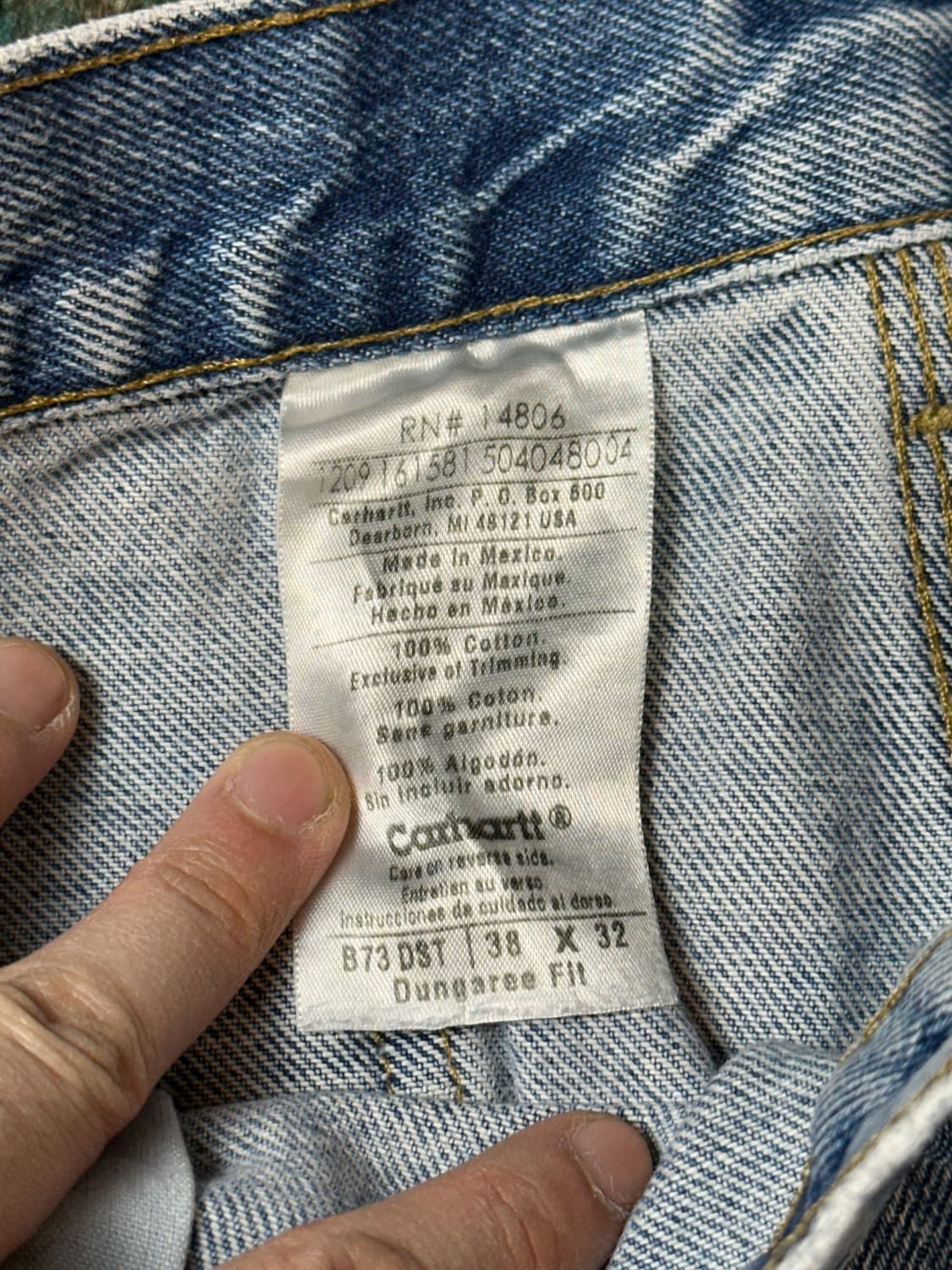 OG 칼하트 데님 더블니 팬츠 칼하트 B73 썩블니 상품이미지9