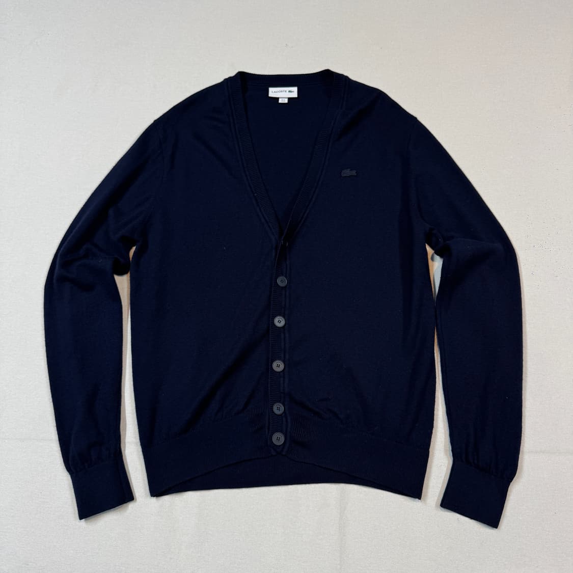 L) 라코스테 울 가디건 네이비 상품이미지1