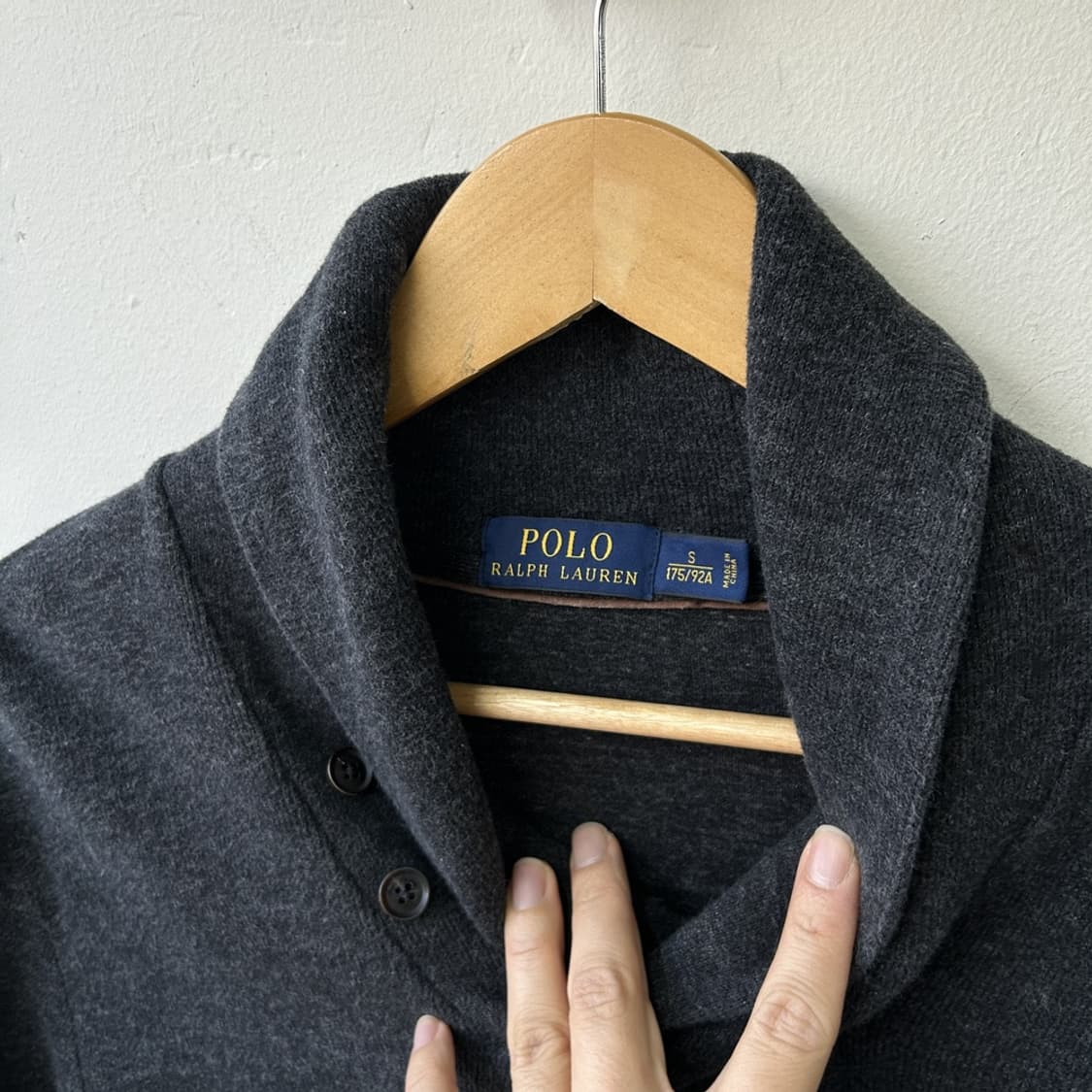 16040 - 폴로 랄프로렌 차콜 엘보 패치 하프 니트 상품이미지4