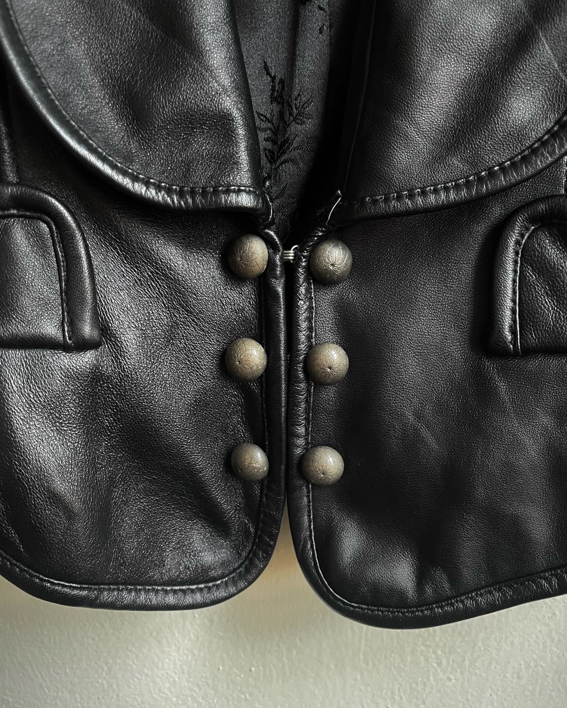 Vintage Real Sheepskin Leather Vest 상품이미지5