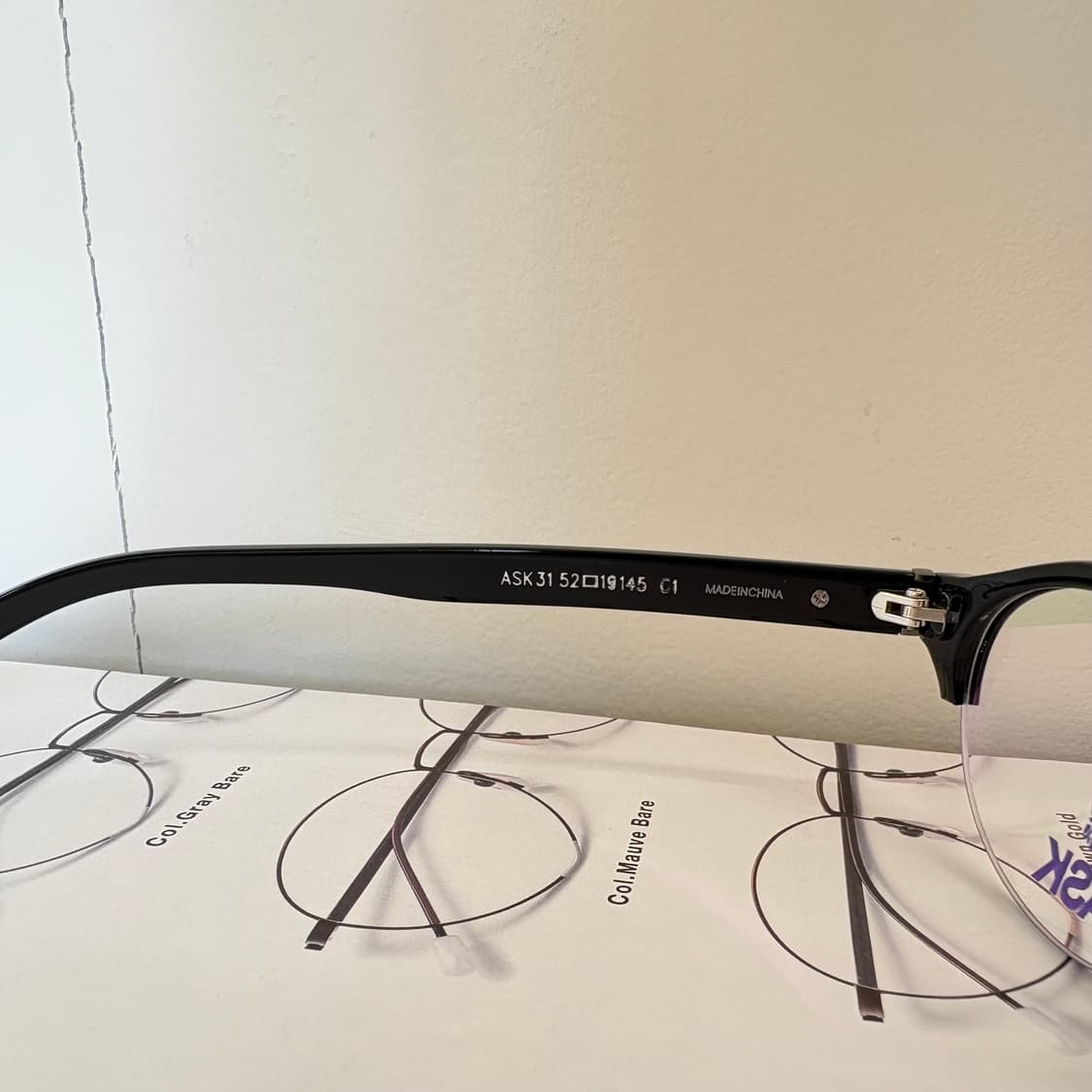 ASK 오벌형 반무테 빈티지안경 상품이미지4
